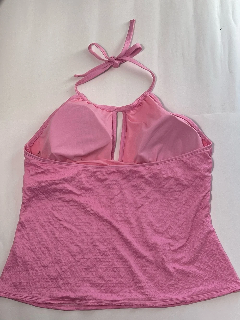 MYNAH Women's Pink Halter Tankini Top with Keyhole Front SIZE 24W NWOT